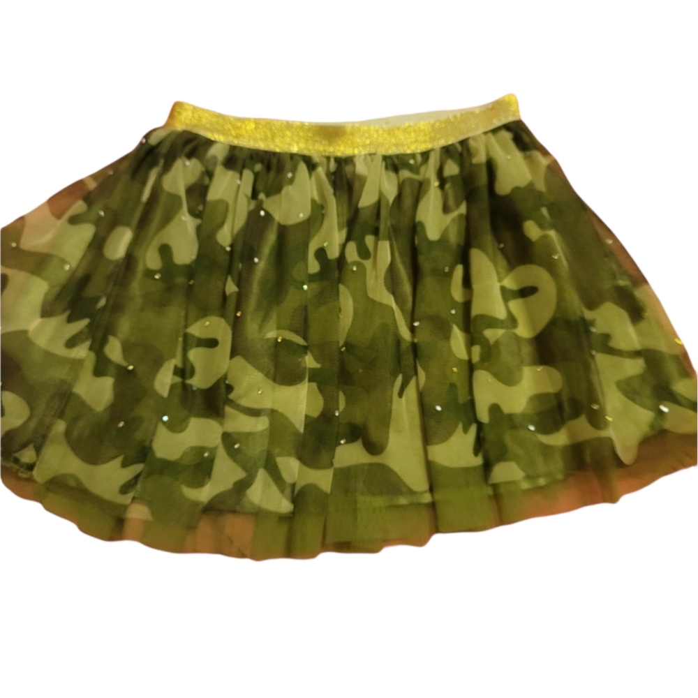 Girls justice tutu size 10 army print